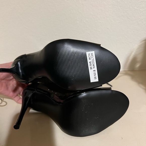 Steve Madden meltdown open toe clear ankle stiletto boots. Booties. - Picture 5 of 8